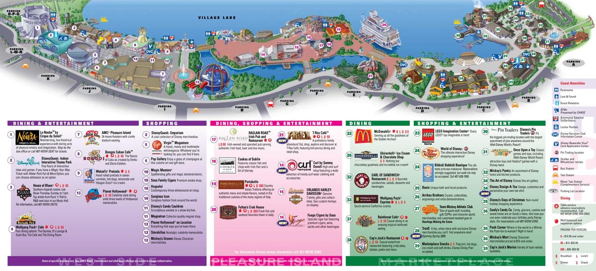 downtown Disney Orlando kaart