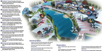 Universele Orlando citywalk kaart