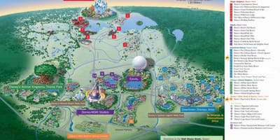 Kaart van Walt Disney Wêreld