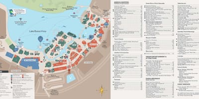 Kaart van die Disney-springs