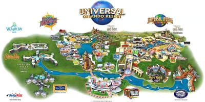 Universal Studios kaart Orlando